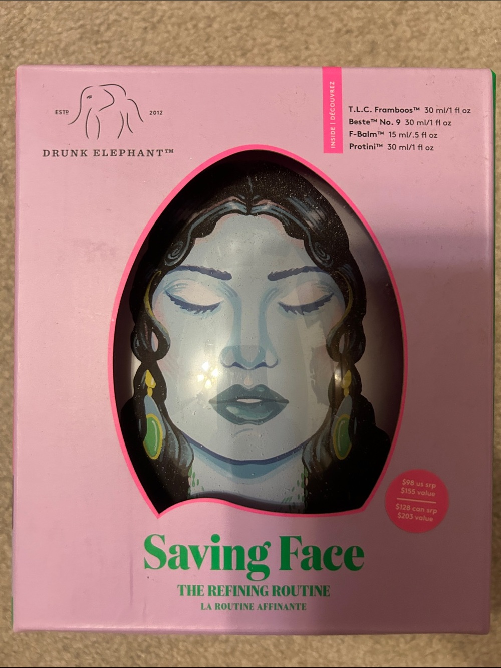 Drunk Elephant Saving Face Set - Pink & Green Accents
